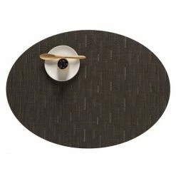Neu 🔥 Chilewich Bamboo Oval Platzset 4er-Set - 4 Stück à 36x49 Cm - Chocolate ⌛