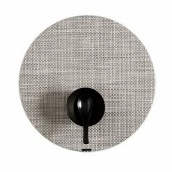 Bester Verkauf 🎉 Chilewich Basketweave Rund Platzset 4er-Set - 4 Stück à Ø 38 Cm - White/Silver ⌛