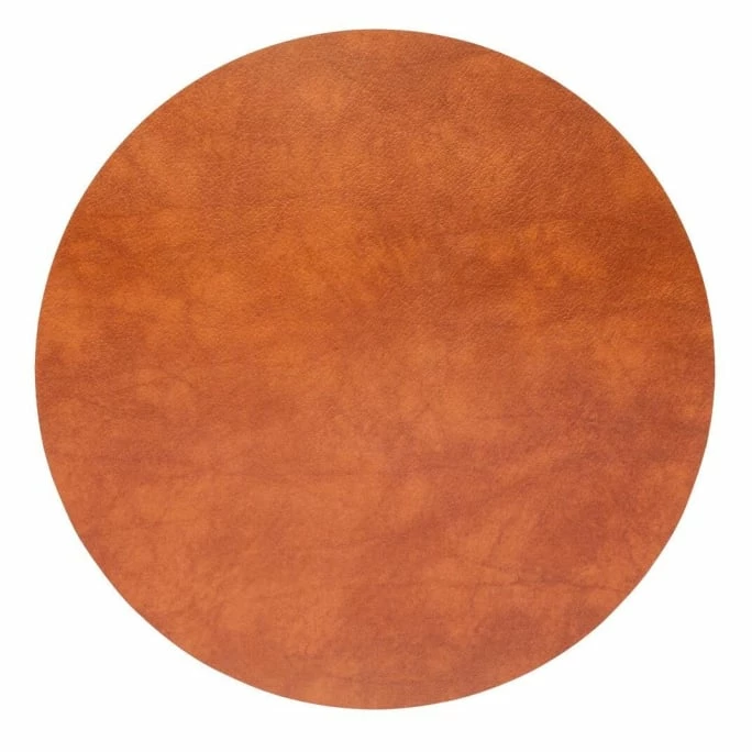 Auslauf 🥰 Lind DNA Circle Bull Tischset - 4er Set - 4er Set - Ø 30 Cm - Cognac 🥰 3 Auslauf 🥰 Lind DNA Circle Bull Tischset - 4er Set - 4er Set - Ø 30 Cm - Cognac 🥰