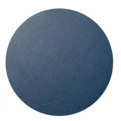 Brandneu 🎁 Lind DNA Circle Hippo Tischset - 4er Set - 4er Set - Ø 30 Cm - Navy Blue ✔️