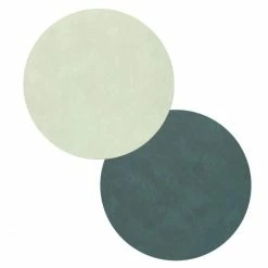 Schlussverkauf 🌟 Lind DNA Double Circle Nupo Tischset - 4er Set - 4er Set - Ø 30 Cm - Dark Green/olive Green 🥰