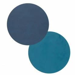 Aktion 🔥 Lind DNA Double Circle Nupo Tischset - 4er Set - 4er Set - Ø 30 Cm - Midnight Blue/petrol ⭐
