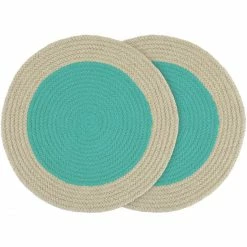 Neu 😀 Remember Mint Tischset 2er Pack - 2 Stück à Ø 38 Cm - Höhe 0,5 Cm - Mint 😀