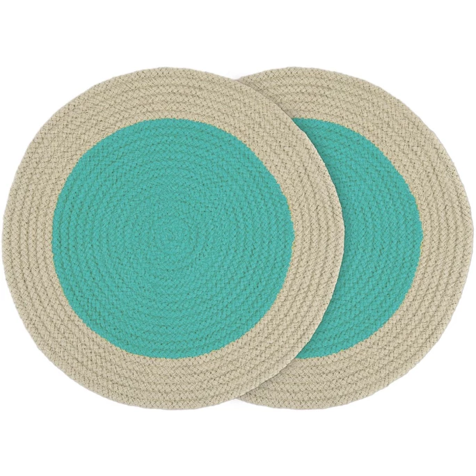 Neu 😀 Remember Mint Tischset 2er Pack - 2 Stück à Ø 38 Cm - Höhe 0,5 Cm - Mint 😀 3 Neu 😀 Remember Mint Tischset 2er Pack - 2 Stück à Ø 38 Cm - Höhe 0,5 Cm - Mint 😀