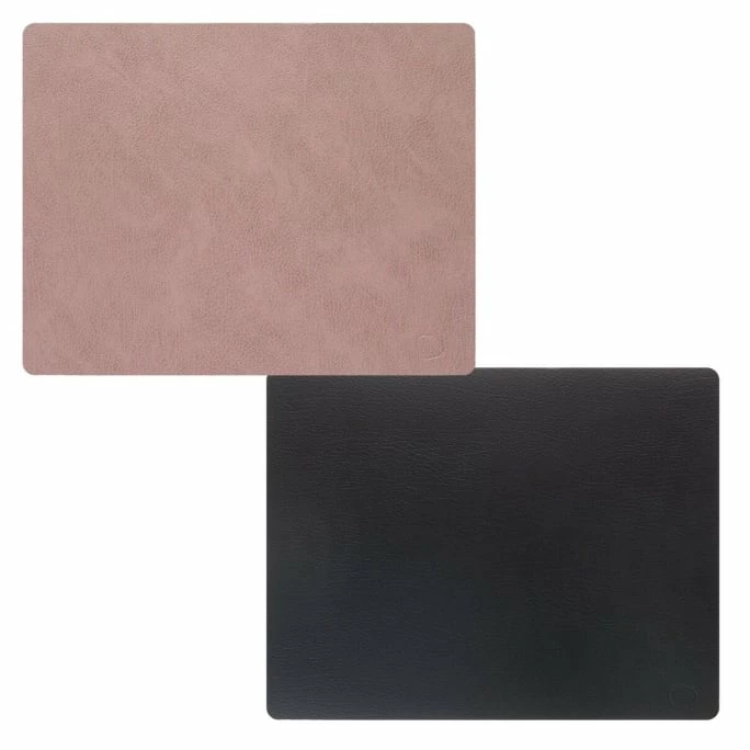 Auslauf ???? Lind DNA Double Square Bull Tischset - 4er Set - 4er Set - 35x45 Cm - Warm Grey/black ???? 3 Auslauf ???? Lind DNA Double Square Bull Tischset - 4er Set - 4er Set - 35x45 Cm - Warm Grey/black ????
