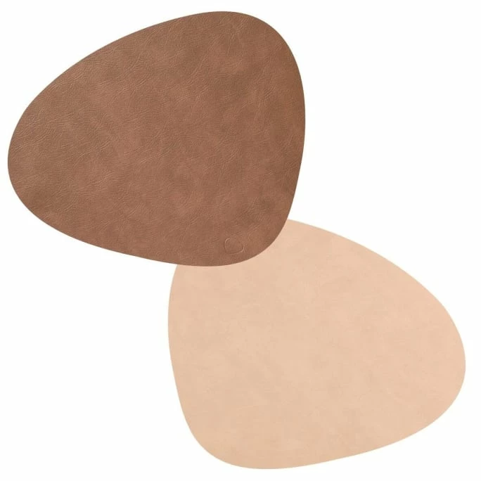 Auslauf ???? Lind DNA Double Curve Cloud Tischset - 4er Set - 4er Set - 37x44 Cm - Brown/sand ???? 3 Auslauf ???? Lind DNA Double Curve Cloud Tischset - 4er Set - 4er Set - 37x44 Cm - Brown/sand ????