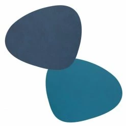 Schlussverkauf 🔔 Lind DNA Double Curve Nupo Tischset - 4er Set - 4er Set - 37x44 Cm - Midnight Blue/petrol 🌟