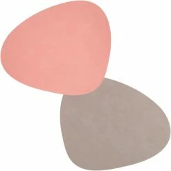 Neu 🔥 Lind DNA DOUBLE CURVE Nupo Tischset - 4er Set - 4er Set - Größe L: 37x44 Cm - Rose/light Grey 💯