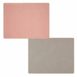 Neu 👍 Lind DNA Double Square Nupo Tischset - 4er Set - 4er Set - 35x45 Cm - Rose/light Grey 🛒