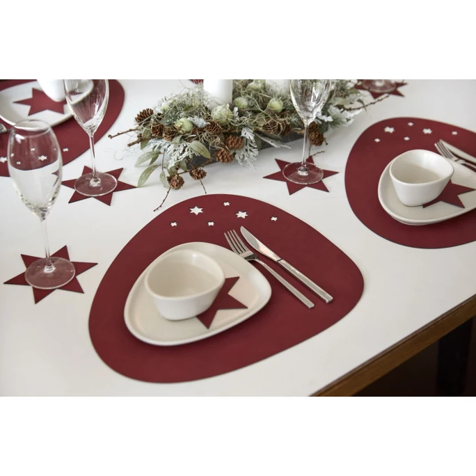 Top 10 👍 Lind DNA CURVE STAR Nupo Tischset - 4er Set - 4er Set - Größe L: 37x44 Cm - Red ❤️ 4 Top 10 👍 Lind DNA CURVE STAR Nupo Tischset - 4er Set - 4er Set - Größe L: 37x44 Cm - Red ❤️ – Bild 2