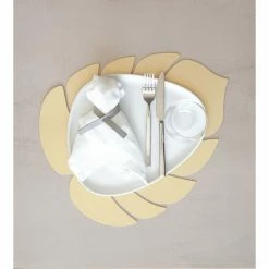 Rabatt ✔️ Lind DNA Monstera Leaf Hippo Tischset - 4er Set - 4er Set - Größe L: 42x35 Cm - Gold 😍