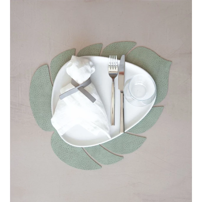 Großhandel 🎁 Lind DNA Monstera Leaf Hippo Tischset - 4er Set - 4er Set - Größe L: 42x35 Cm - Olive Green 😉 4 Großhandel 🎁 Lind DNA Monstera Leaf Hippo Tischset - 4er Set - 4er Set - Größe L: 42x35 Cm - Olive Green 😉 – Bild 2