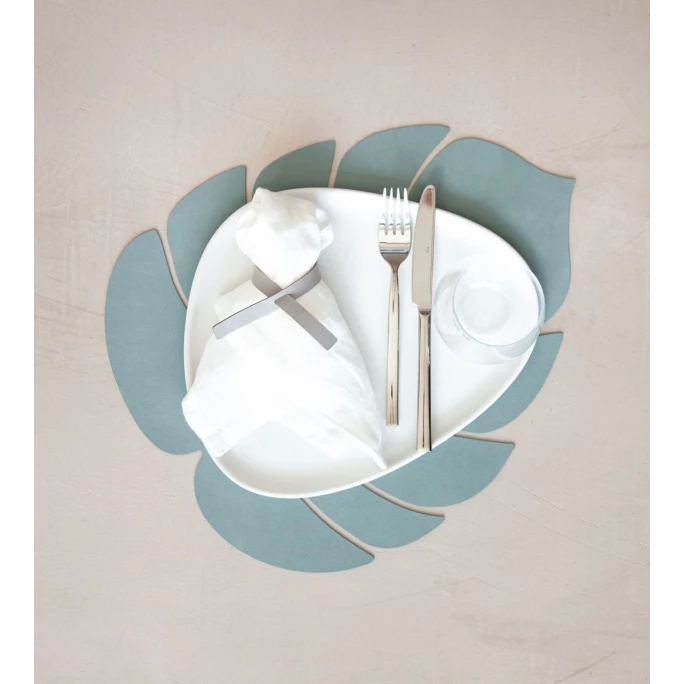 Großhandel 😉 Lind DNA Monstera Leaf Nupo Tischset - 4er Set - 4er Set - Größe L: 42x35 Cm - Pastel Green 😍 4 Großhandel 😉 Lind DNA Monstera Leaf Nupo Tischset - 4er Set - 4er Set - Größe L: 42x35 Cm - Pastel Green 😍 – Bild 2