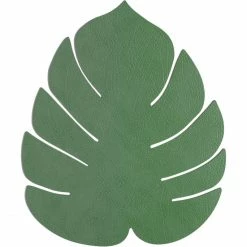 Schlussverkauf 🌟 Lind DNA Monstera Leaf Hippo Tischset - Größe L: 42x35 Cm - Forest Green 🎁