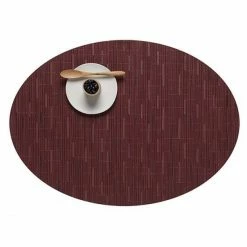 Bestpreis 🤩 Chilewich Bamboo Oval Platzset 4er-Set - 4 Stück à 36x49 Cm - Cranberry 🛒