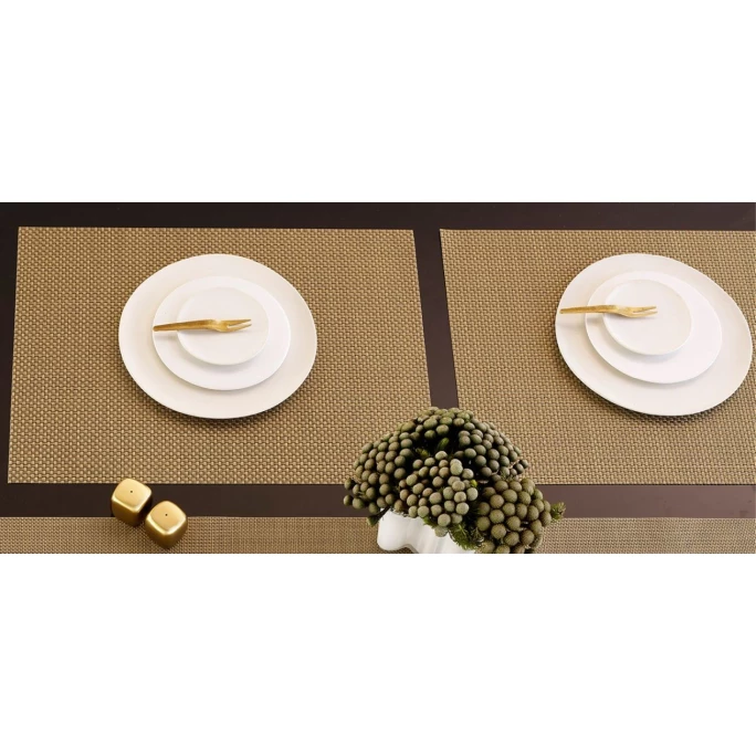 Billig 👍 Chilewich Basketweave Platzset 4er-Set - 4 Stück à 36x48 Cm - New Gold ⭐ 5 Billig 👍 Chilewich Basketweave Platzset 4er-Set - 4 Stück à 36x48 Cm - New Gold ⭐ – Bild 3