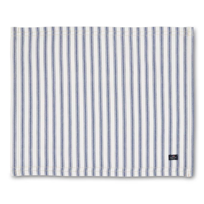 Bester Verkauf ???? LEXINGTON Icons Cotton Herringbone Striped Tischset - 40x50 Cm - Blue-white ???? 3 Bester Verkauf ???? LEXINGTON Icons Cotton Herringbone Striped Tischset - 40x50 Cm - Blue-white ????