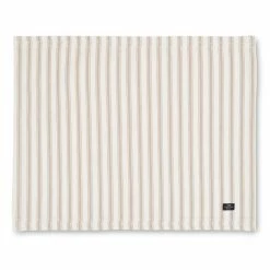 Blitzangebot 🌟 LEXINGTON Icons Cotton Herringbone Striped Tischset - 40x50 Cm - Beige-white 😍
