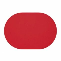 Budget 👏 Daff Filz Tischset Oval Aus Merino-Wolle - 34x42 Cm - Cherry 🛒