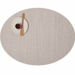 Billig 🤩 Chilewich Bamboo Oval Platzset 4er-Set - 4 Stück à 36x49 Cm - Chino 🌟