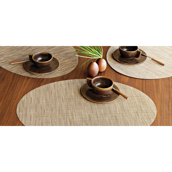 Billig 🤩 Chilewich Bamboo Oval Platzset 4er-Set - 4 Stück à 36x49 Cm - Chino 🌟 4 Billig 🤩 Chilewich Bamboo Oval Platzset 4er-Set - 4 Stück à 36x49 Cm - Chino 🌟 – Bild 2