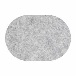Neu 💯 Daff Filz Tischset Oval Aus Merino-Wolle - 34x42 Cm - Frost Melange ⌛