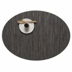 Rabatt 👏 Chilewich Bamboo Oval Platzset 4er-Set - 4 Stück à 36x49 Cm - Grey Flannel 🥰