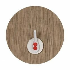 Bestpreis ⭐ Chilewich Bamboo Rund Platzset 4er-Set - 4 Stück à Ø 38 Cm - Camel 😀